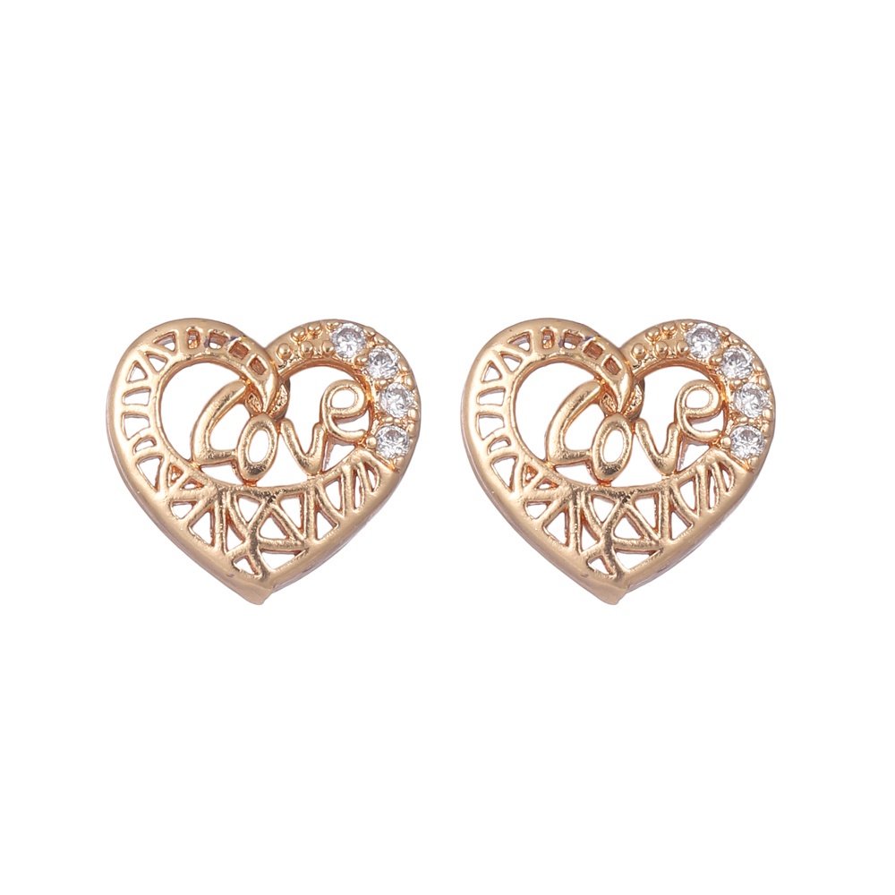 ❤️✅COD ✨Fashion Anting Love Korean Style Rose Gold Earrings Tusuk Aksesoris Titanium Giwang Wanita Anting  D252