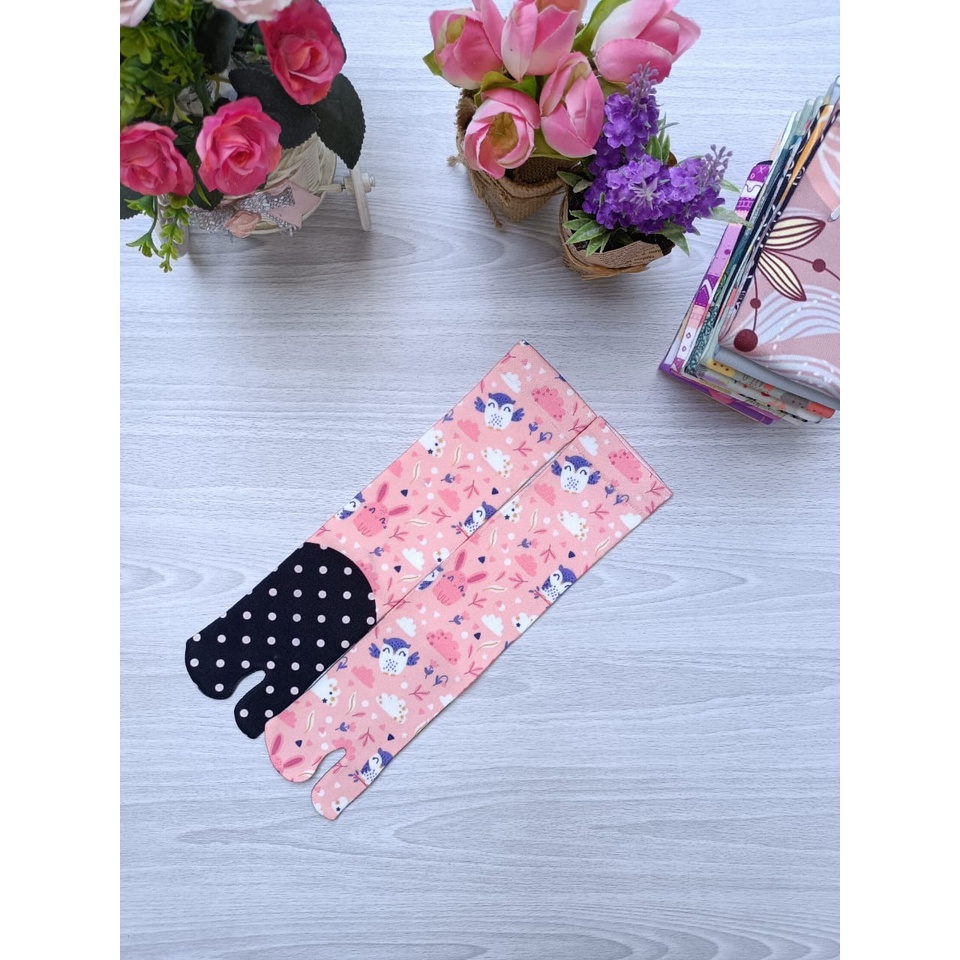 KAOS KAKI PRINTING MUSLIMAH DEWASA VERSI TELAPAK HITAM / KAOS KAKI JEMPOL PRINTING KAOS KAKI MUSLIMAH MOTIF-6