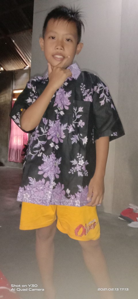 Baju Couple Ayah Dana Anak Terbaru Motif Cibulan Ungu,batik Keluarga,kemeja Pria,batik Anak