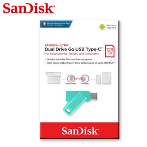 Sandisk OTG 64GB USB Type-C USB 3.1 Ultra Dual Drive Go - Green