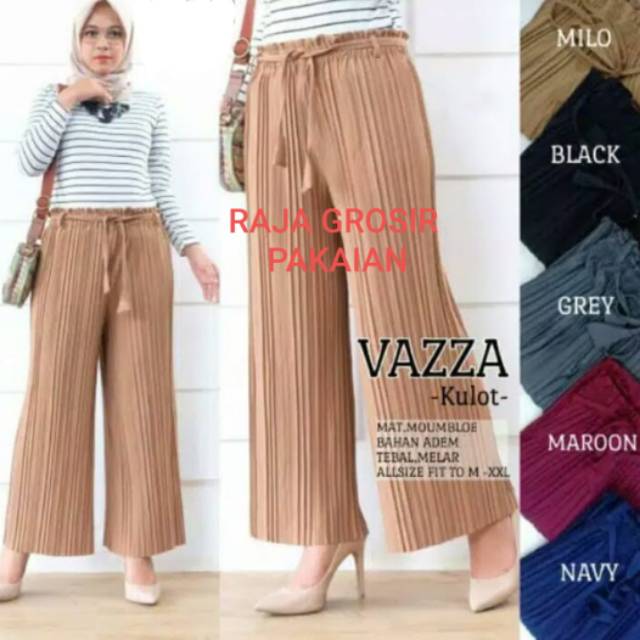  Celana  Kulot Plisket  Vazza Premium Vazza Kulot Plisket  