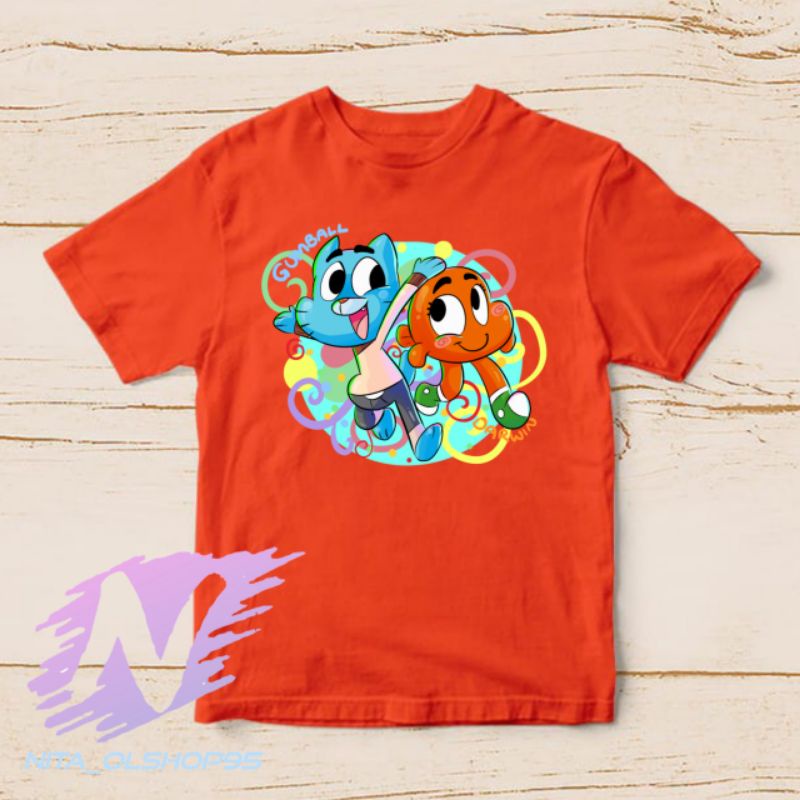 baju kaos anak Darwin gumbal kaos the amazing world of gumball