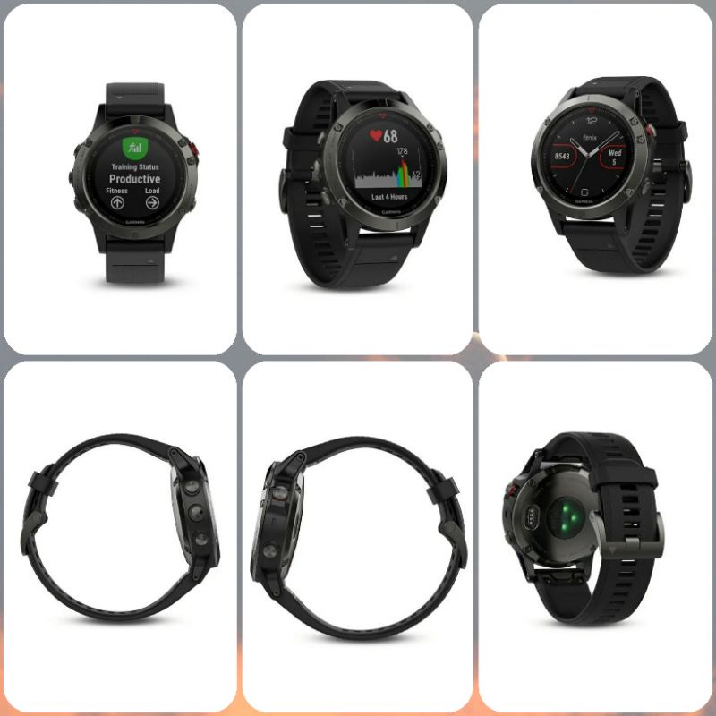 Jam Tangan Pria Smart Watch Garmin Fenix 5 Slate Gray Original Garansi Resmi TAM 2 Tahun