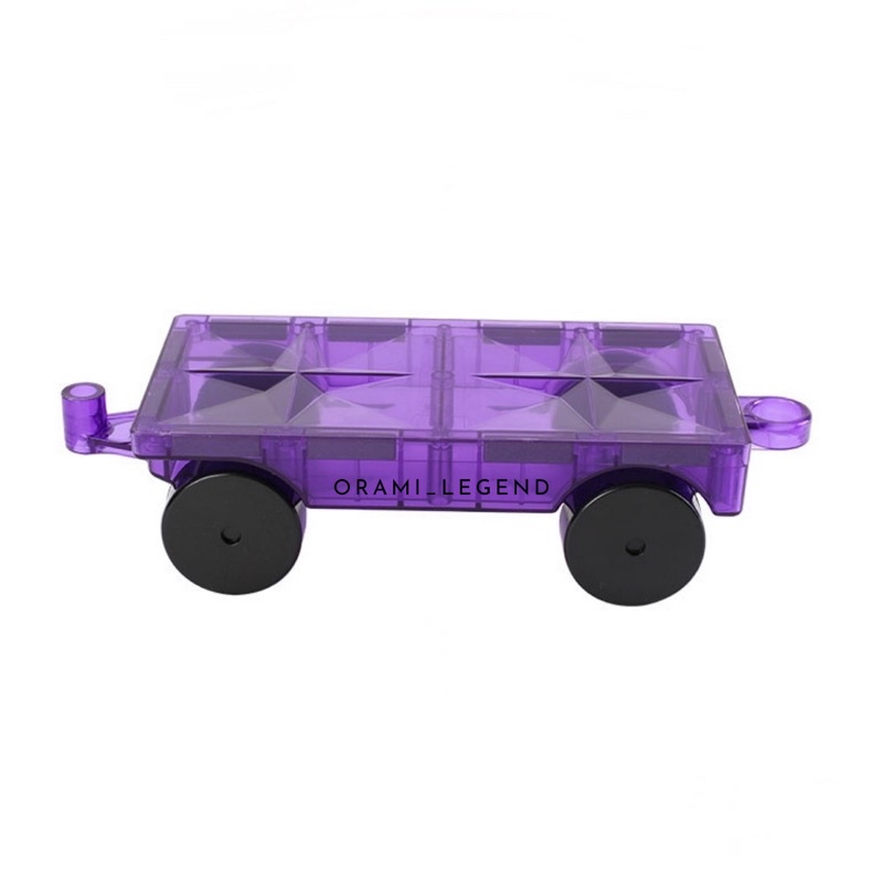 MNTL Magnetic Car Tiles Accessories Mainan Edukasi Train Mobilan