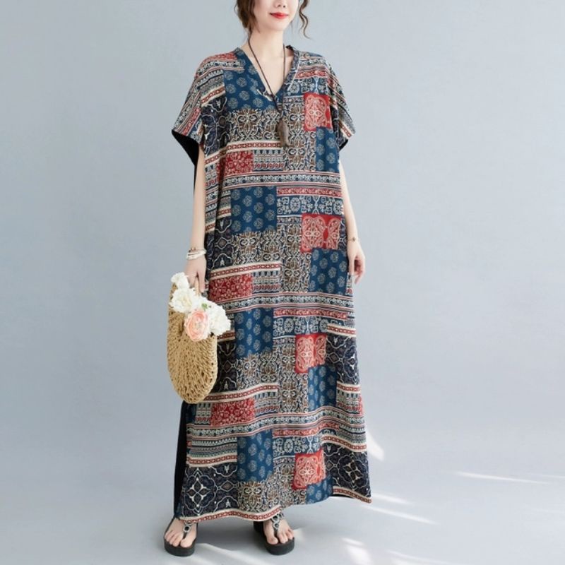 MDLV ~ 91980# Homewear Maxi Dress Maxi Dress Jumbo Big Size Dress Batik Import