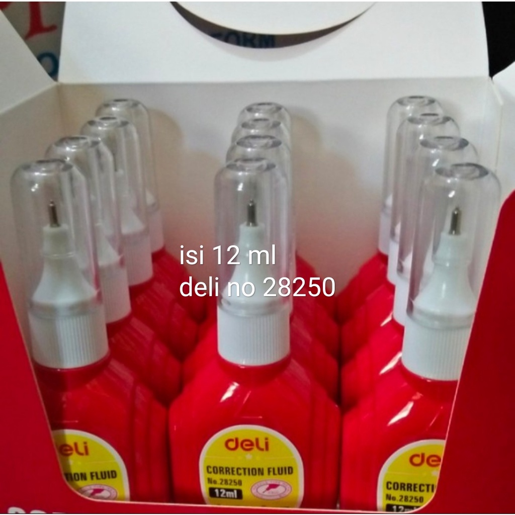 

tipex cair deli botol satuan tip besi 28250 isi 12 ml