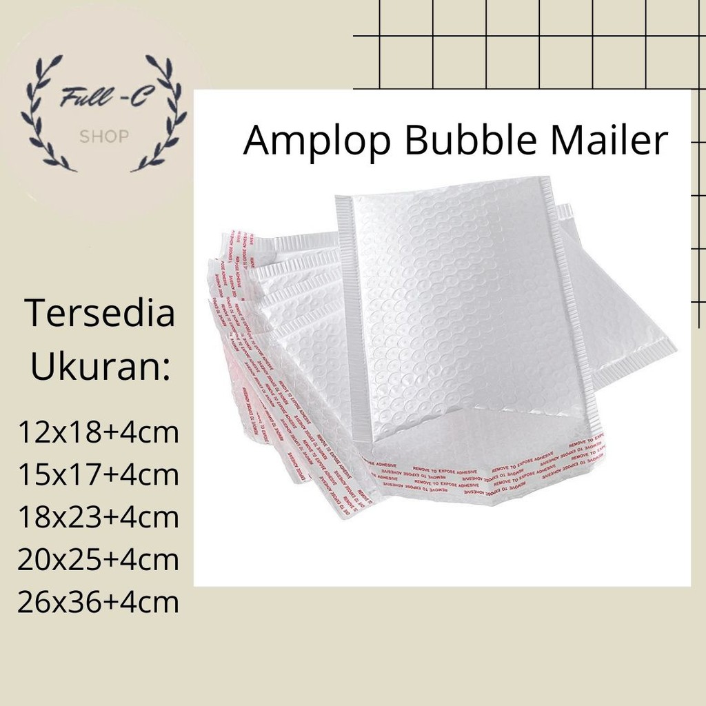 

Amplop Bubble Mailer Putih