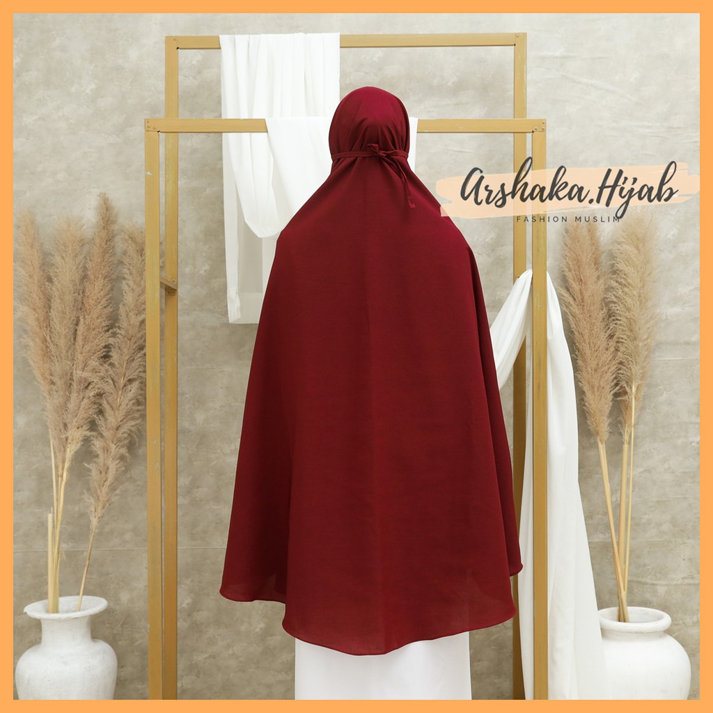 Khimar Super Jumbo Haji Wolfis Premium Hijab Syari 136cm Ped Anthem-5