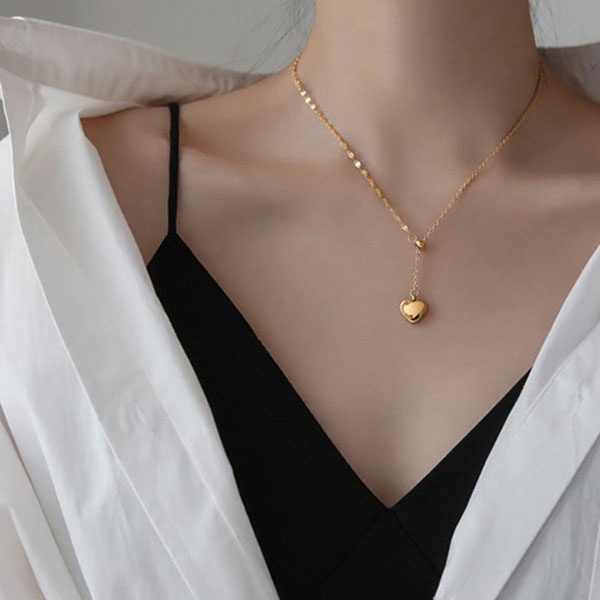 kalung hati simple love fashion necklace (3g4) jka238