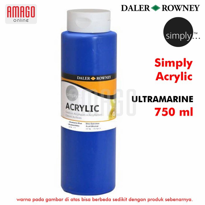 DALER-ROWNEY - SIMPLY ACRYLIC PAINT - 750 ml - ULTRAMARINE - 126750123