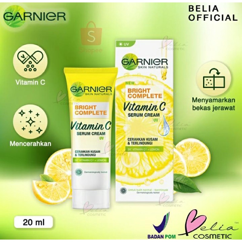 Garnier serum cream uv/cream siang garnier