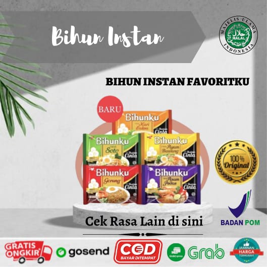 

Bihunku Aneka Rasa Bihun Instan TERMURAH Kari Laksa Goreng Soto Ayam Bawang Asam Pedas