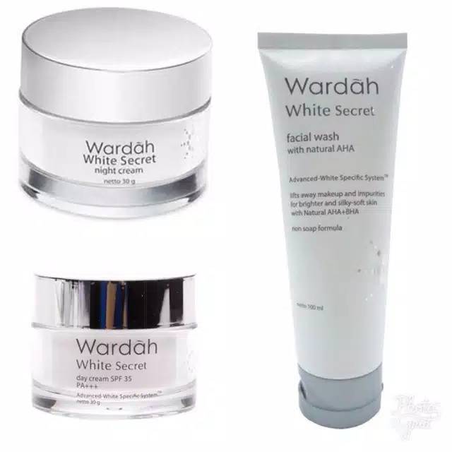 Wardah White Secret isi 3Pcs / Paket glowing (Kemasan Baru)