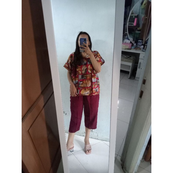 setelan Rayon lengan pendek