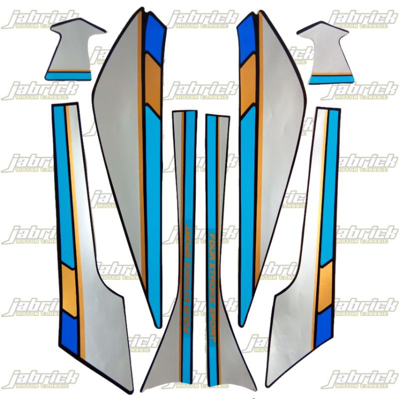 Striping Stiker Lis Standar Honda GL PRO 1992 Biru