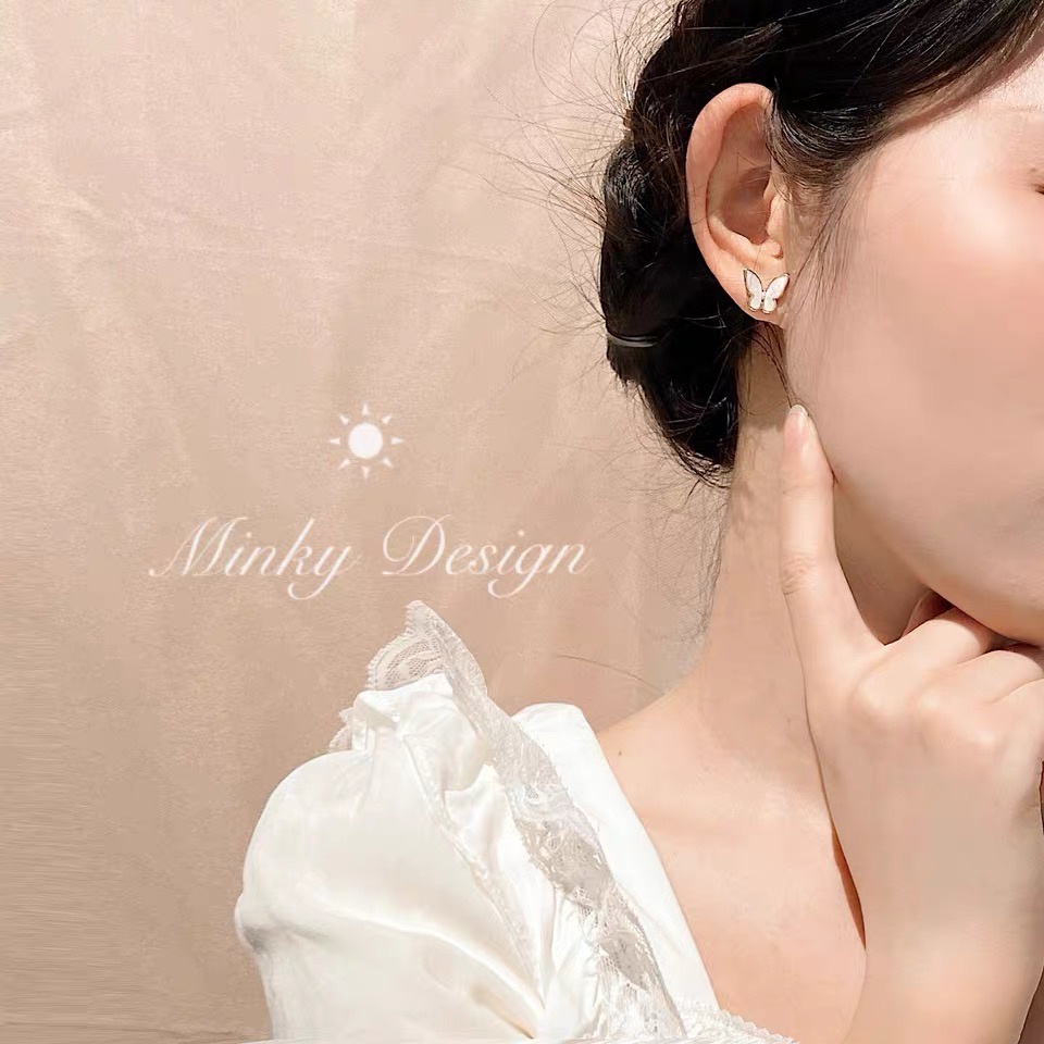 MORYMOSHI A75 Anting Wanita Kupu-Kupu Fashion Korea Murah-4