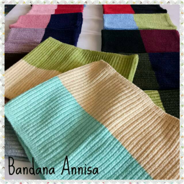 Bandana Rajut Salur PREMIUM Original Annisa