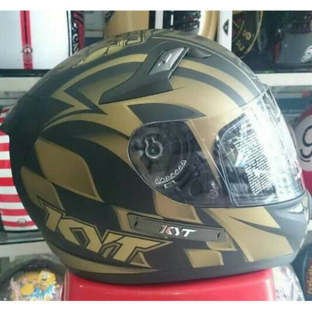 Helm KYT K2 Rider Super Fluo Gold Doff