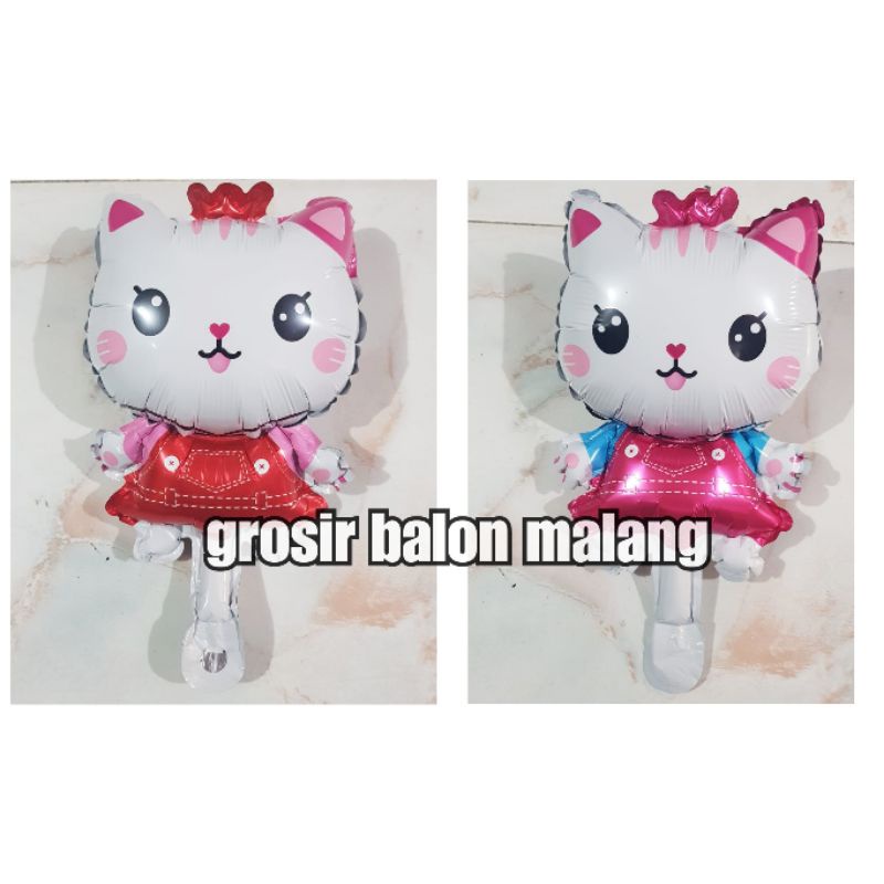 balon kucing angel cat mahkota baju mini