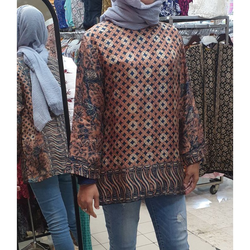 BLOUSE WANITA VISCOSE+BAJU BATIK TANGAN PANJANG/BLOUSE PANJANG