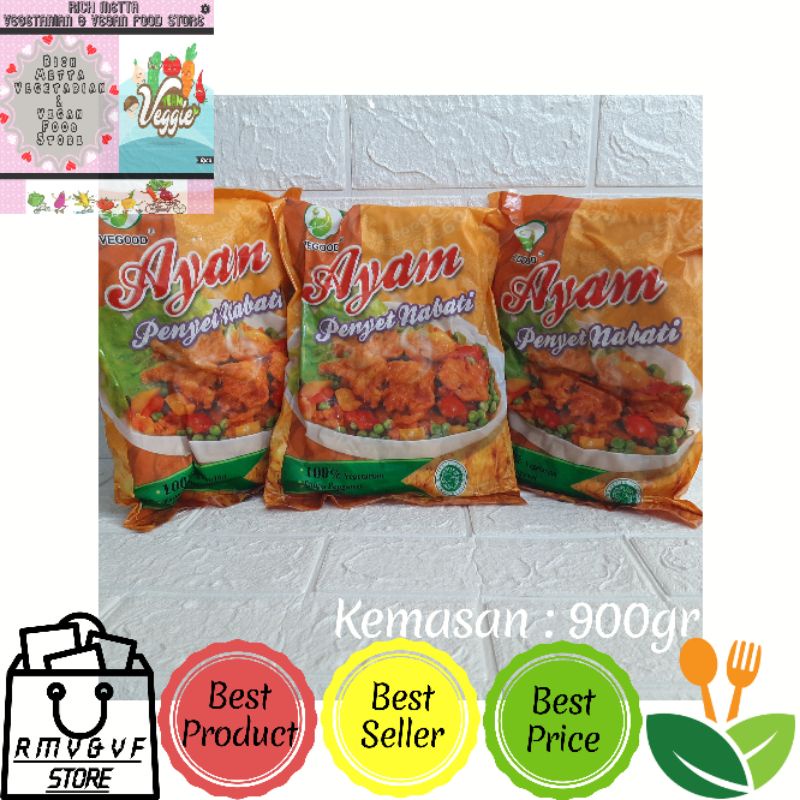 

Vegood Ayam Penyet Nabati 900gr Vegetarian Vegan Frozen Food