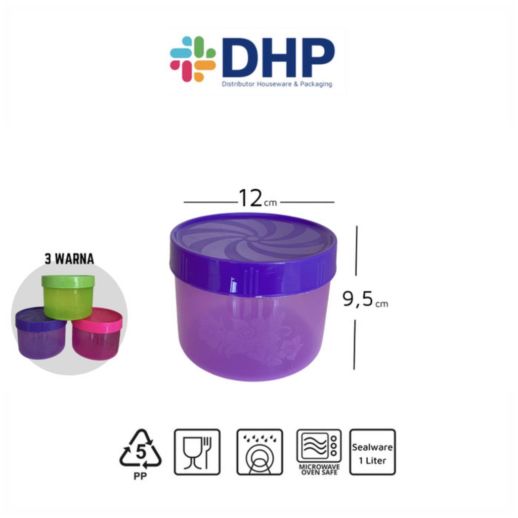 Toples Plastik 1 Liter (D=12cm) Bulat Drat Kue Kering Putar Drat Murah Warna