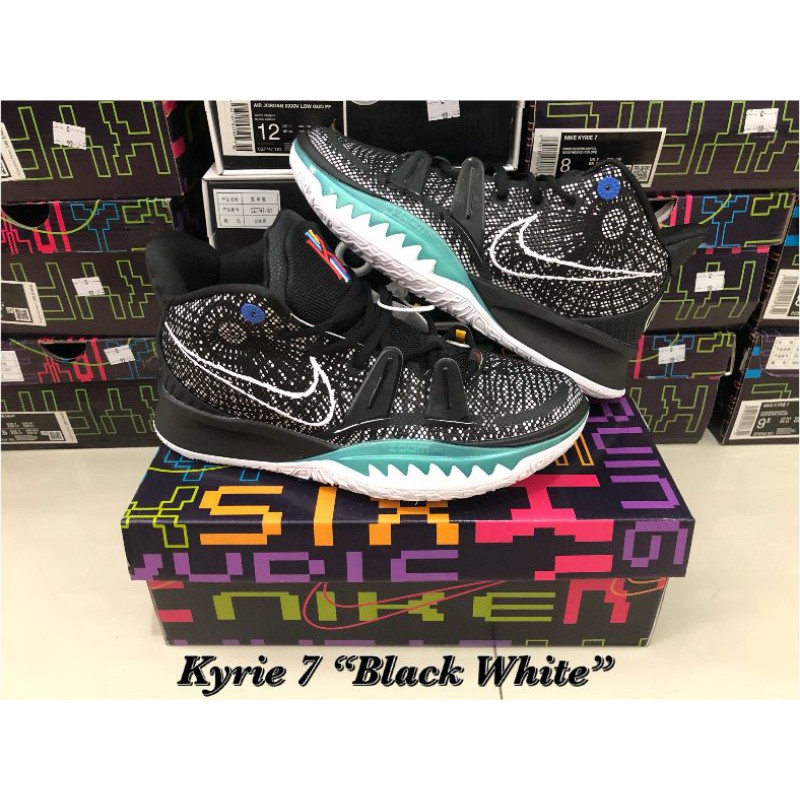NIKE KYRIE 7 "BLACK WHITE" BLACK/OFF NOIR/CHILE RED/WHITE