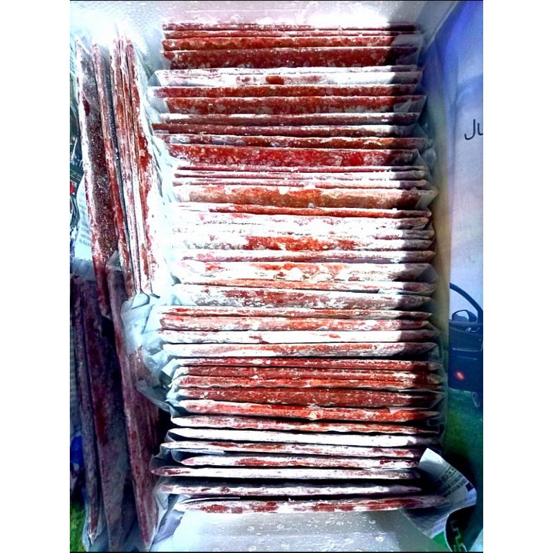 Cacing Darah Beku Berkualitas1Kg Isi 4 Bebas Bakteri