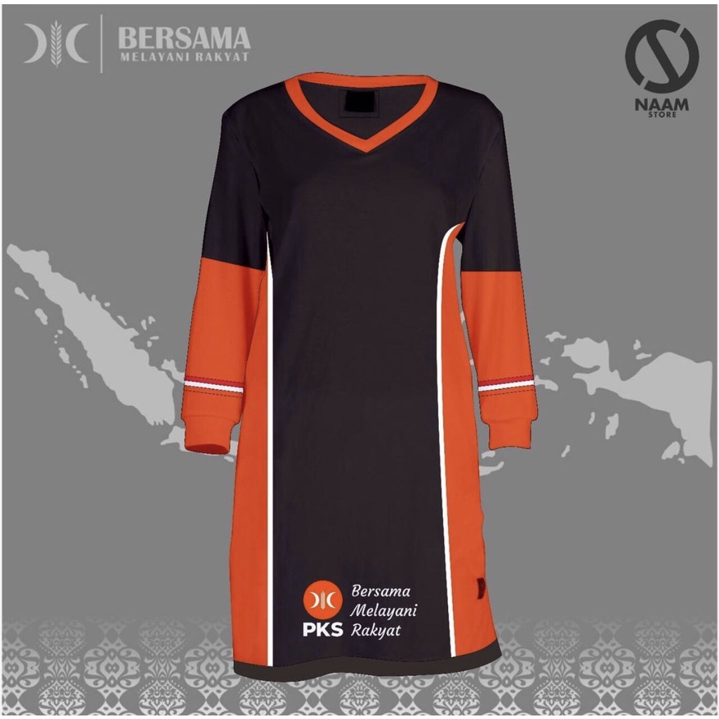 Kaos Tunik Akhwat PKS (Partai Keadilan Sejahtera) type 3.0 by Naam Store