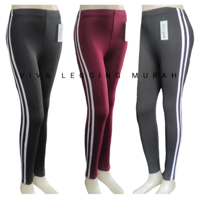 Legging Lis 3 - Legging kekinian - Legging Style Jepang Korea - Spandex Premium Tebal  Elastis Bagus  Nyaman Dipakai