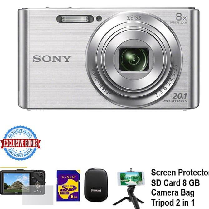 Promo Asuransi Sony Kamera Pocket Dsc-W830 - 20.1Mp Zeiss - 8X Optical Zoom - Silver Murah