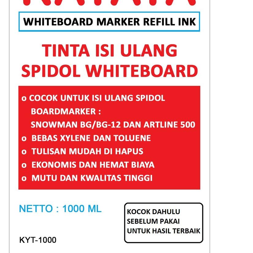 

Paling Laris!!Tinta spidol whiteboard refill Kayata murah dan berkualitas 1000 ML Tinta isi ulang spidol