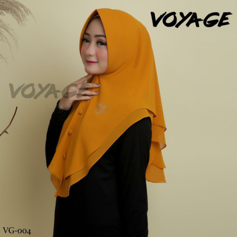 khimar hijab voyage kancing minii