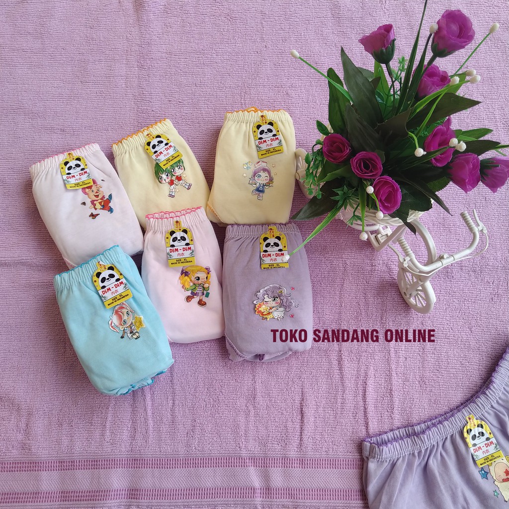 CELANA DALAM ANAK PEREMPUAN KATUN 12 PCS