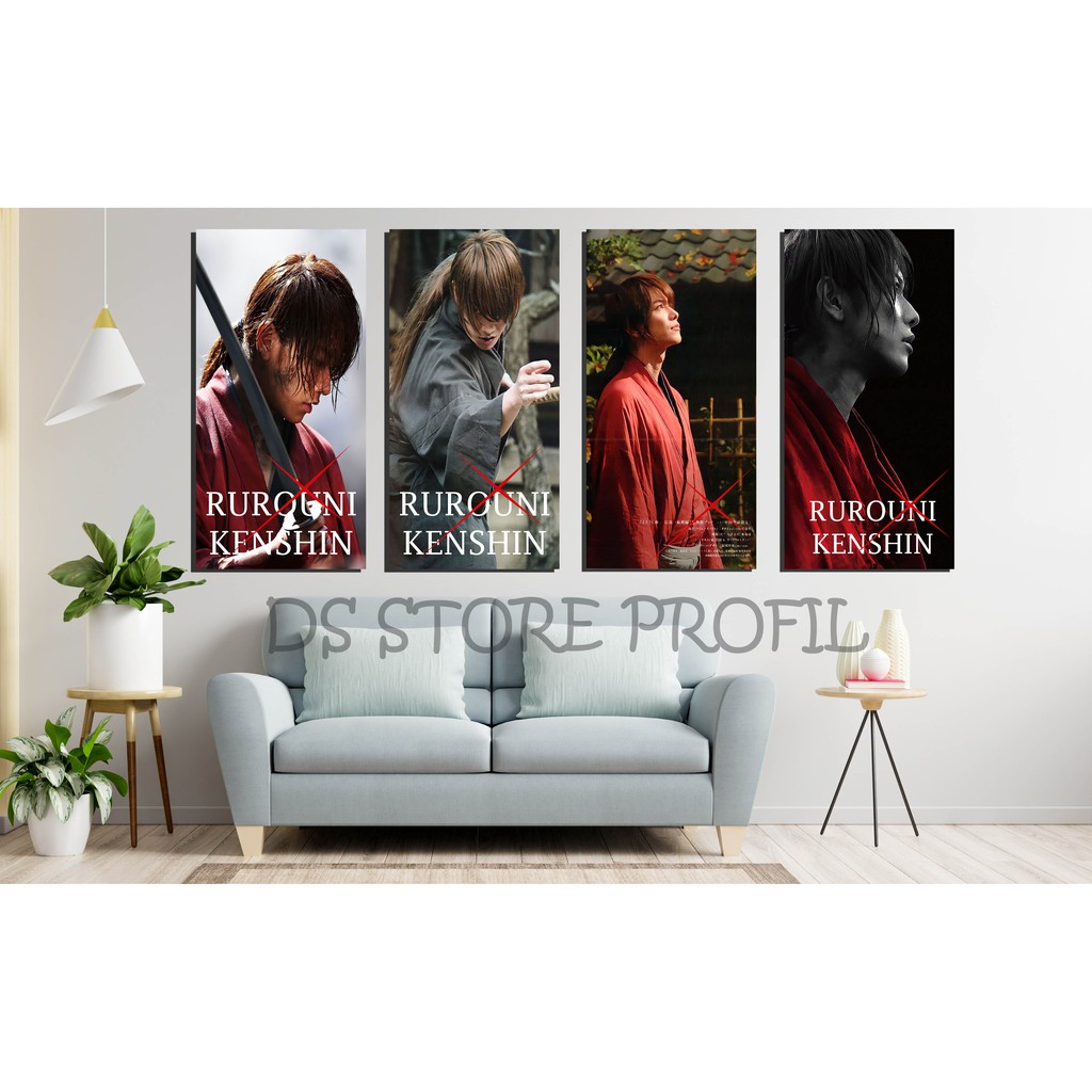 POSTER KAYU RUROUNI KENSHIN/HIASAN DINDING/DEKORASI RUMAH