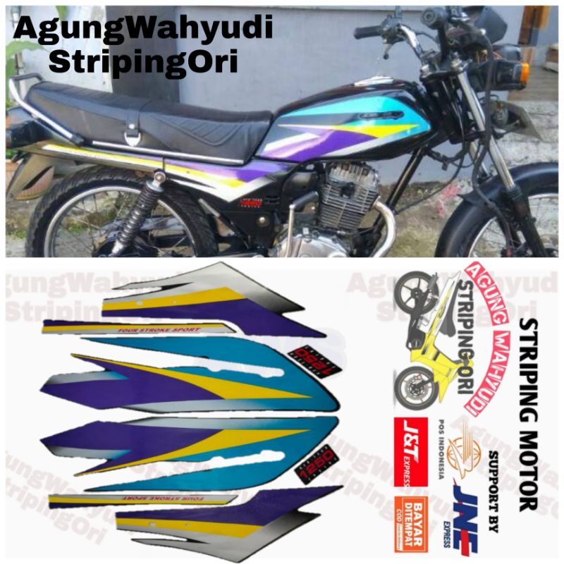 STRIPING MOTOR HONDA GL MAX  NEOTECH 2001 2002 HITAM LES BIRU 01 02 2000 00 LIS BODY POLET STIKER HI