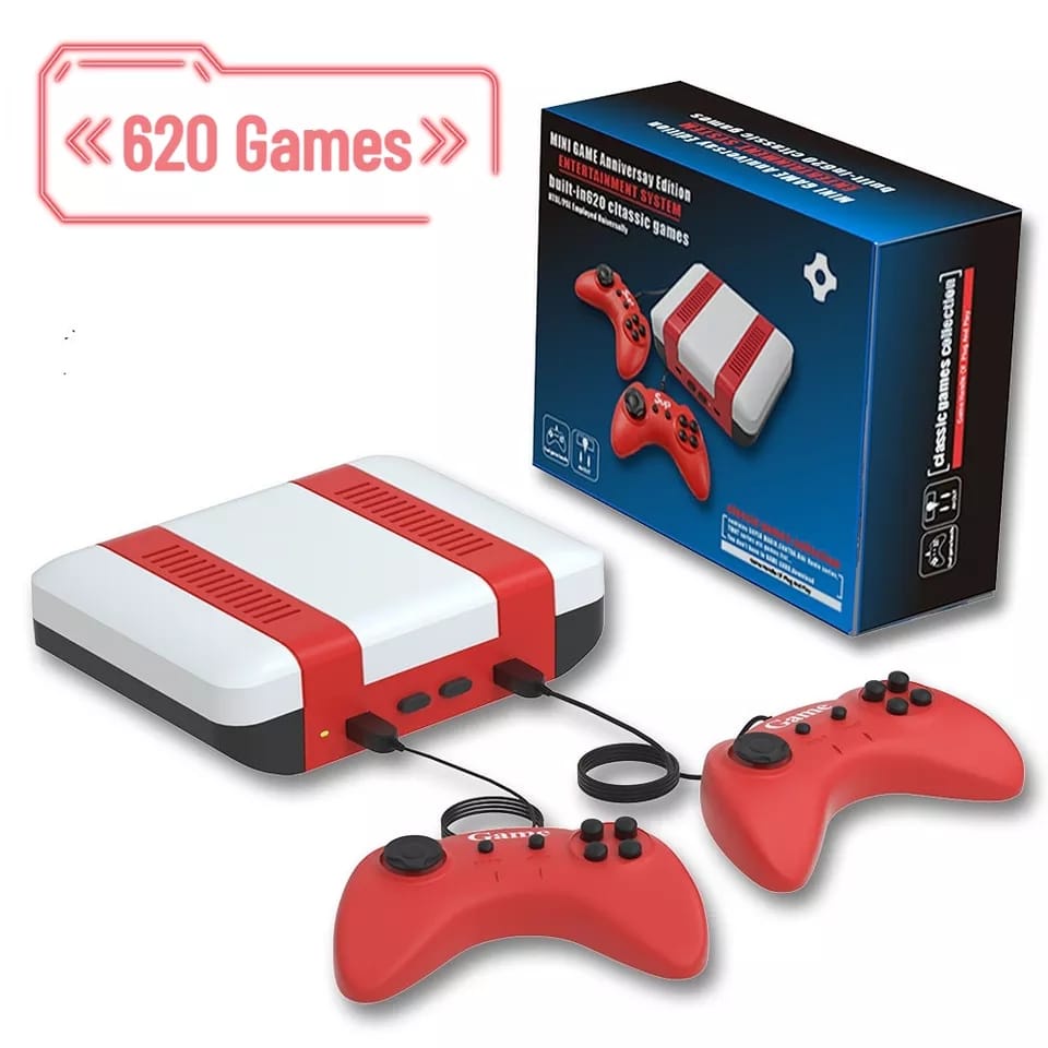 NEW 2021 GAME CONSOLE RED AND WHITE CLASSIC 2 PLAYER SHOPEKU12