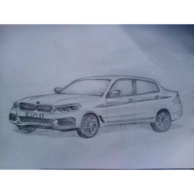 Sketsa Lukisan Gambar Mobil