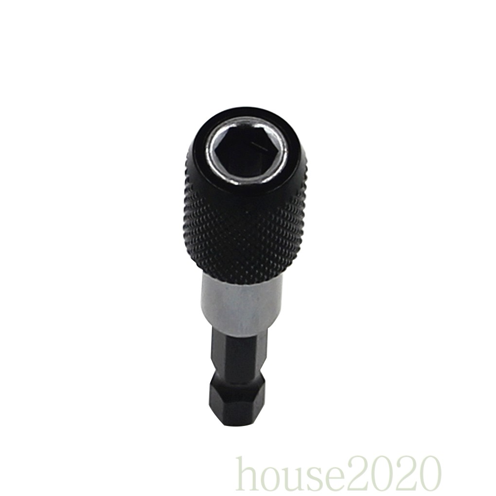 (House2020) Batang Extension Hex Shank 1 / 4 60mm Rilis Cepat Holder Mata Bor / Obeng Elektrik