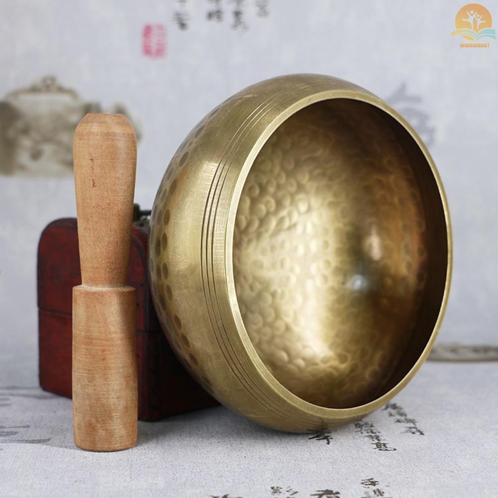 Mangkok Singing Bowl Buddha Tibet Dengan Stik Untuk Meditasi Yoga