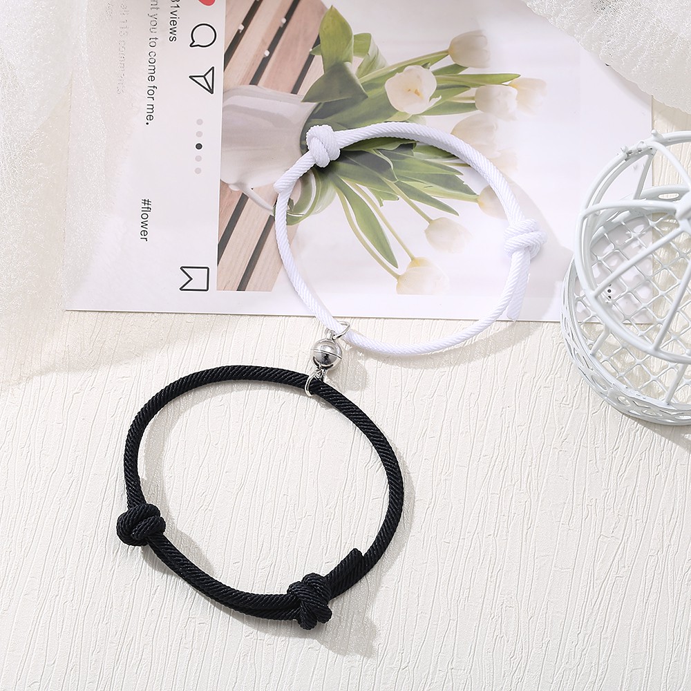 Fashion Simple Adjustable Magnet Suction Stone Korean Creative Couples Bracelet Accessories Gift