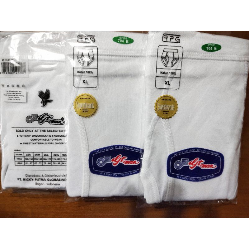 PROMO 1 PCS CELANA GT MAN PUTIH 704 B + MASKER 1 PCS
