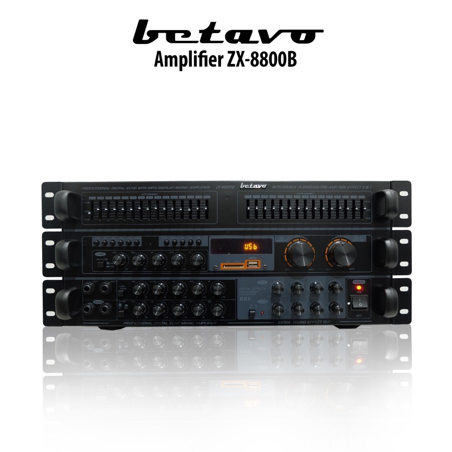 ORIGINAL BETAVO AMPLI POWER KARAOKE ZX 8800 B PROFESIONAL BLUETOOTH