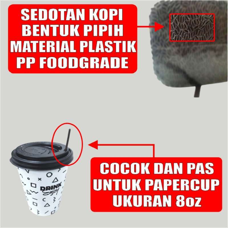 Sedotan Kopi Per Pack 1000 pcs