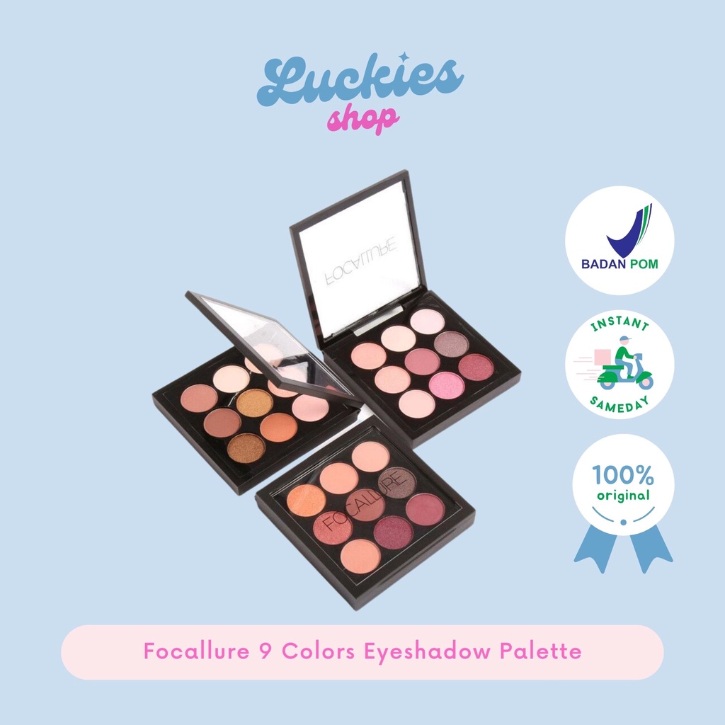 Official Distributor Focallure 9 Colors Eyeshadow Palette FA36 Eyeshadow Focallure