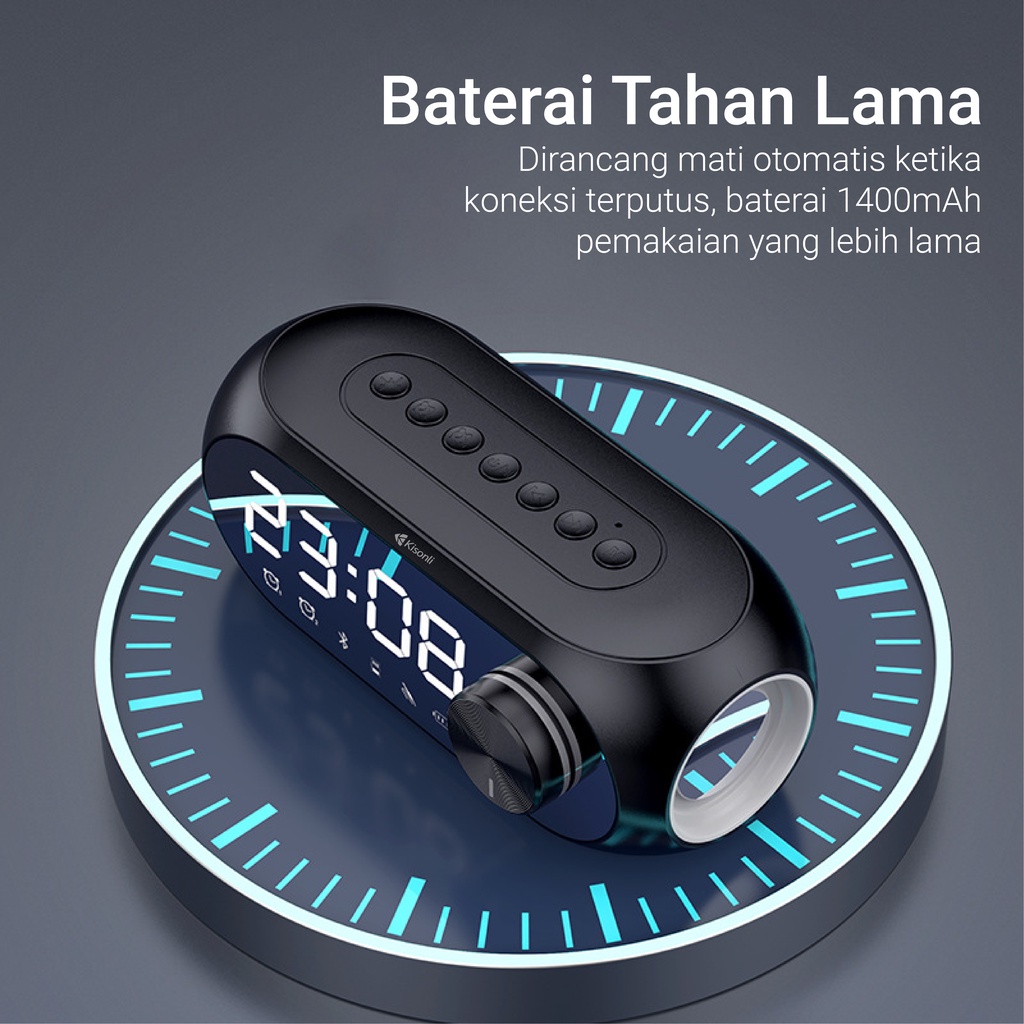 Speker Bluetooth 5.2 Portable Jam Alarm LP-2S 1200mAh - ACS