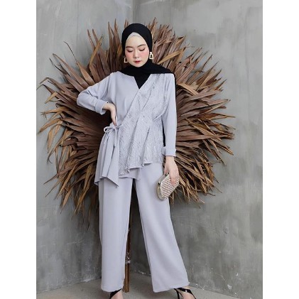 Model Baju Kondangan Setelan Celana  4 Inspirasi Gaya Kondangan Hijab