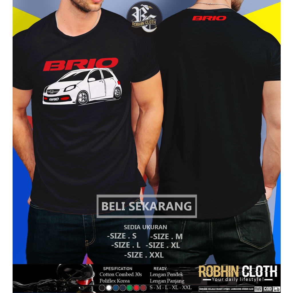 Kaos Mobil Honda Brio Side look Keren Baju Otomotif