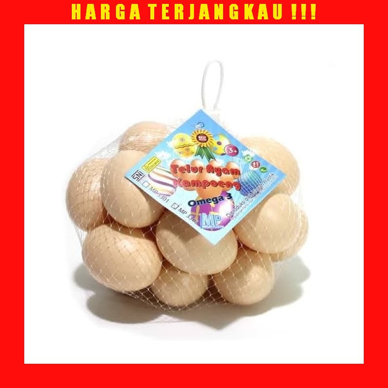 Mainan Telur Ayam Kampung Mirip Asli Edukasi - Telor Anak Edukatif