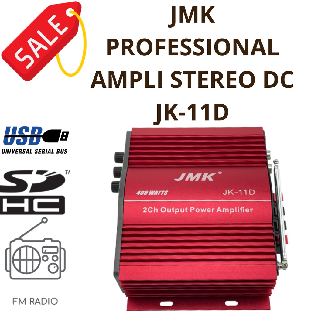 AMPLI MOBIL  AMPLIFIER MOBIL DC 12V JMK JK11D